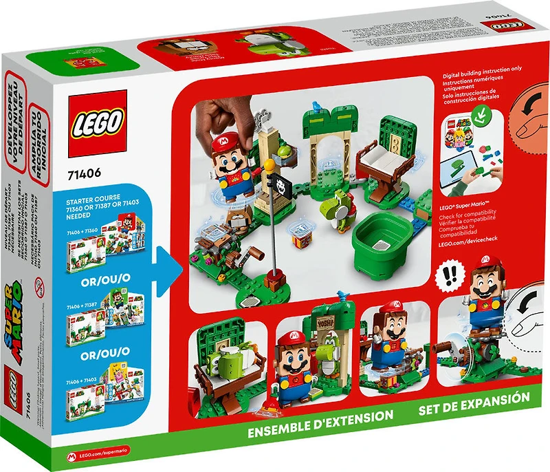 LEGO Super Mario Ensemble d'extension La maison de cadeaux de Yoshi 71406 Ensemble de construction (246 pièces)