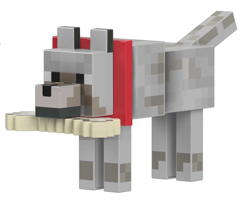 Minecraft-Loup-Figurine à collectionner avec accessoires