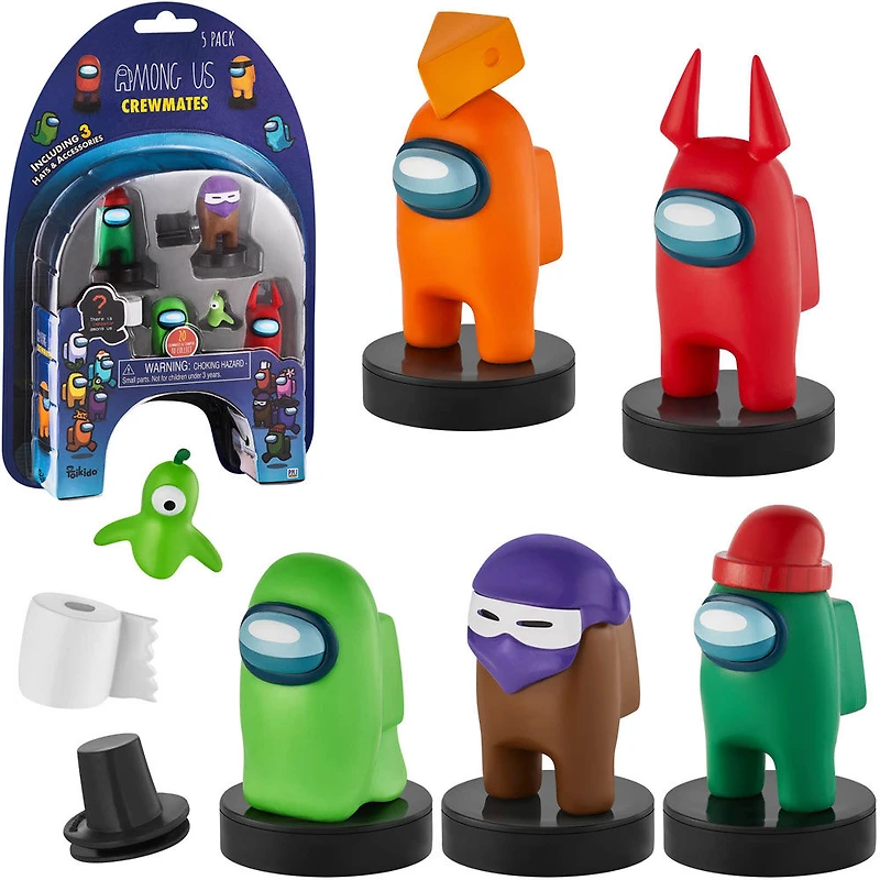 Coéquipiers avec tampons Among Us - emb. de 5 - L'assortiment peut varier