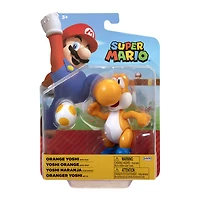  Figurines Super Mario 4 pouces - Yoshi orange avec oeuf
