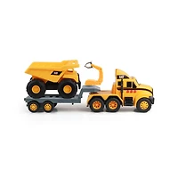 Cat Heavy Movers - Flatbed Truck w/ Dump Truck - R Exclusive