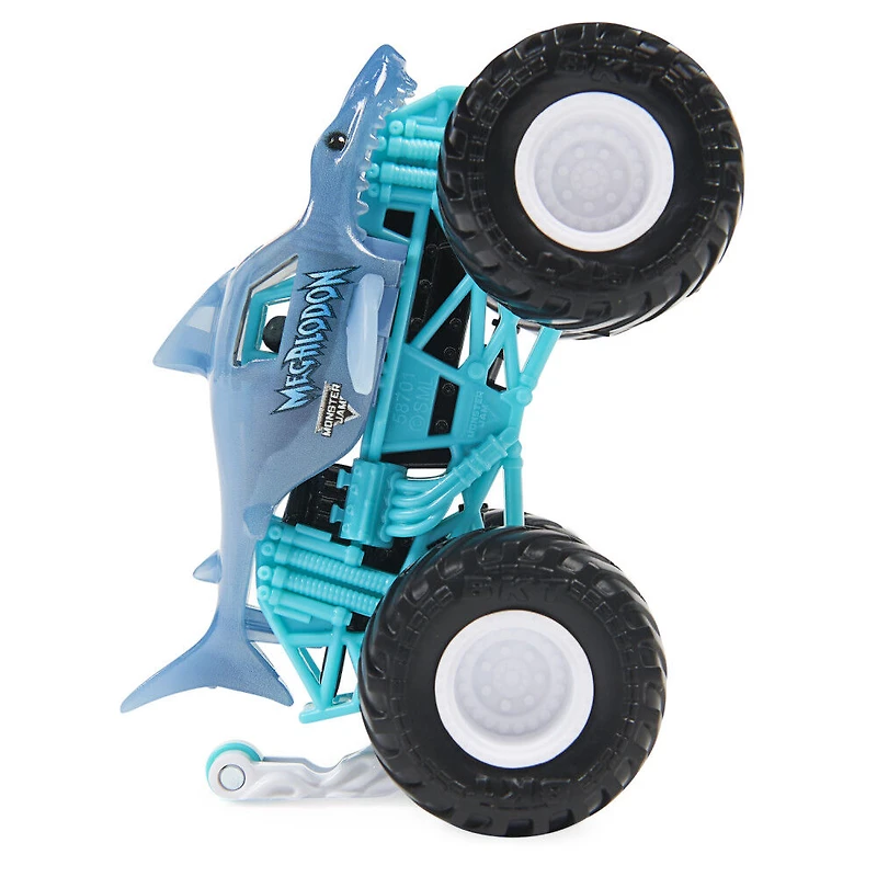 Monster Jam, Monster truck Megalodon officiel, véhicule en métal moulé, série Shear Madness, échelle 1:64