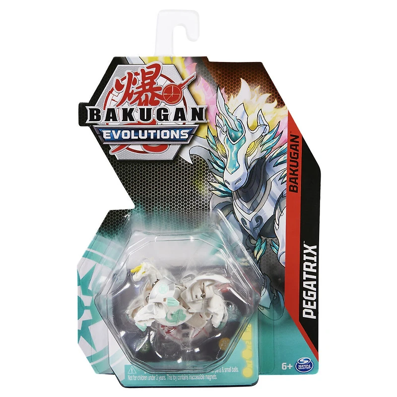 Bakugan Evolutions, Pegatrix, Figurine articulée de 5,1 cm et carte à collectionner