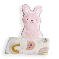 Bunny Plush Throw and Pillow Set