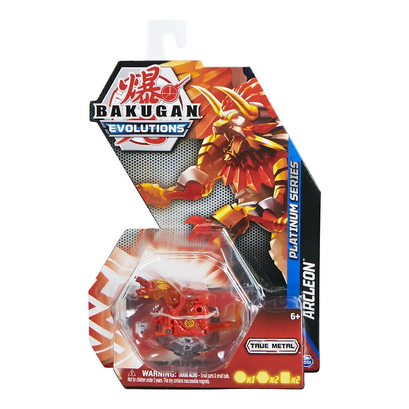 Bakugan Evolutions, Arcleon, Bakugan True Metal Platinum Series, 2 BakuCores et carte Personnage
