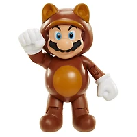  Nintendo - Figurines de 4 pouces Monde de Nintendo Vague 4 - Tanooki Mario avec Pièce