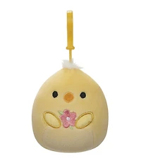 Squishmallows de 8,8 cm à pince - Pâques - Triston poussin jaune