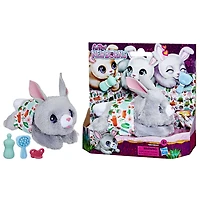 furReal Newborns, bébé lapin, peluche animatronique interactive, animal de compagnie électronique avec sons, yeux qui se ferment, dès 4 ans
