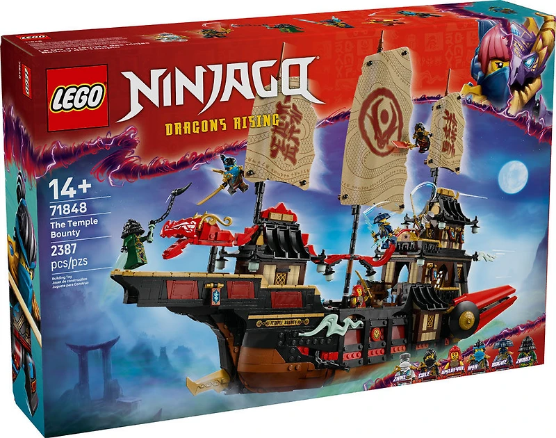 LEGO NINJAGO Le QG du Temple des Ninjas, Ensemble de Construction de Jouet avec 6 Figurines Incluant Cole 71848