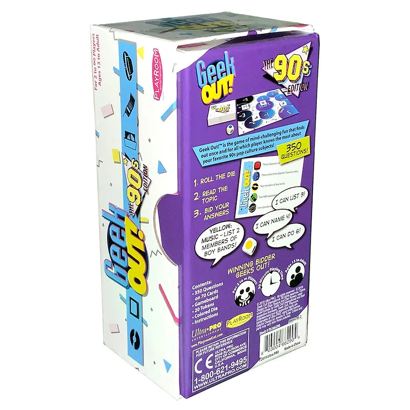 Ultra PRO Geek Out! Trivia Party Game: The 90s Edition - English Edition