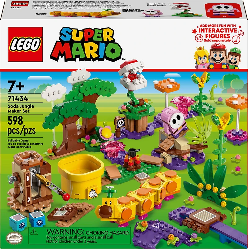 LEGO Super Mario Soda Jungle Maker, Mario Playset, Buildable Nintendo Birthday Gift for Kids, 71434
