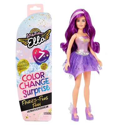 MGA's Dream Ella Color Change Surprise Fairies - Aria | Purple 11.5" Fashion Doll