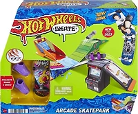 Hot Wheels Skate Planchodrome Arcade, planche Tony Hawk et chauss.