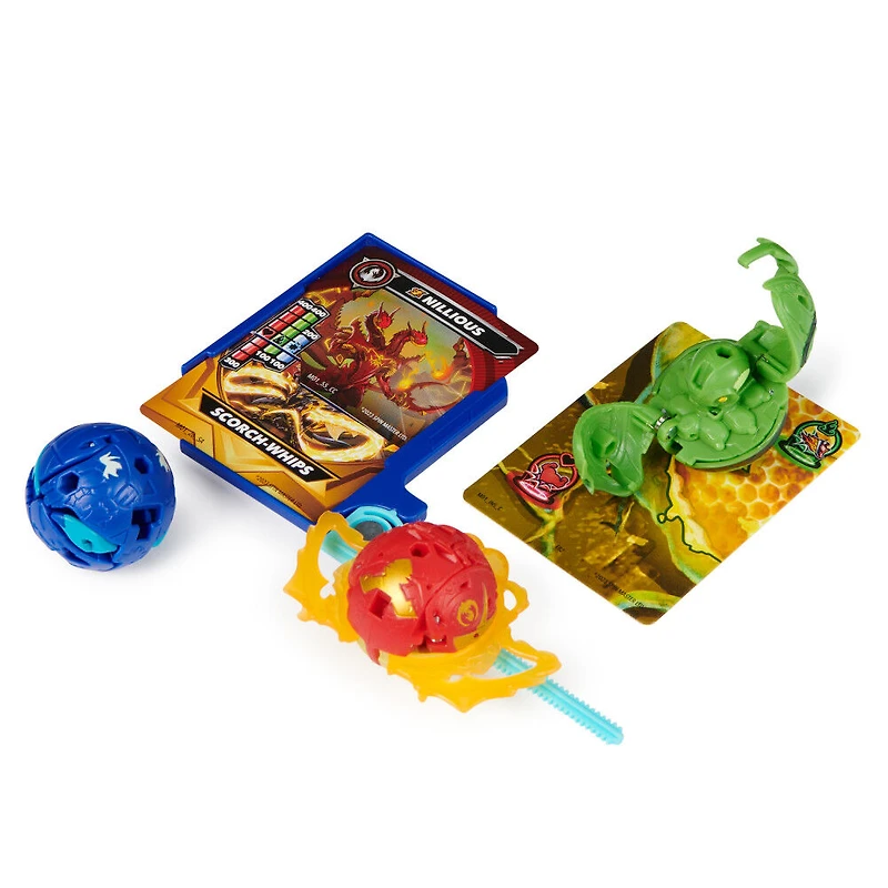 Bakugan Battle 5-Pack, Special Attack Nillious, Mantid, Bruiser, Octogan, Trox, figurines articulées personnalisables qui tournent