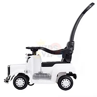 KidsVip 6V Enfants at Tout-Petits Big Rig Monter sur la Voiture de Poussée de Camion Voiture Eléctrique avec Commande à Distance - Blanc - Édition anglaise