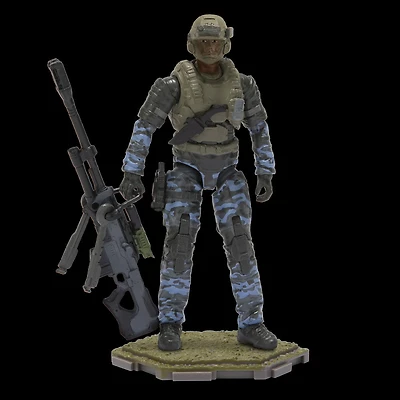 Halo - figurine Infinite - UNSC Marine avec fusil de sniper