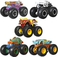 Hot Wheels Monster Trucks, 1:64 Scale Monster Trucks Toys, Set of 5