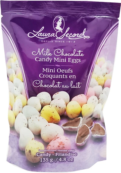 mini oeufs au chocolat au lait enrobés d'une coquille sucrée croquante