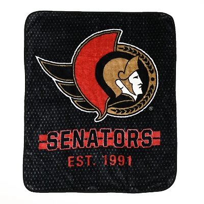 Couverture douce en peluche des Senateurs d'Ottawa de la LNH ( x pouces