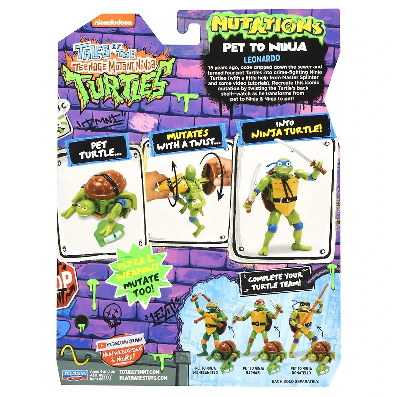 Tales of Teenage Mutant Ninja Turtles: Mutations Deluxe Leonardo Pet to Ninja Figure