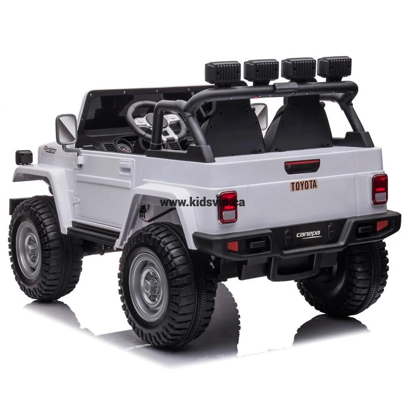 KIDSVIP Licensed Toyota Land Cruiser 2-Seater Kids' 4X4 24V Ride-On Truck w/ RC