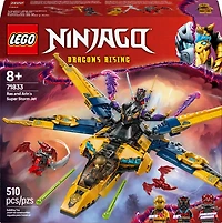 LEGO NINJAGO L'avion des tempêtes de Ras et Arin, jouet de construction pour enfants avec 3 figurines 71833