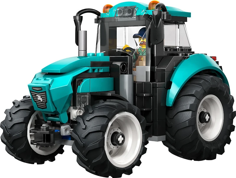 LEGO City Le tracteur - Ensemble de construction avec Fermier sur le Thème de la Ferme - Cadeau pour les 6 ans et plus - 60498