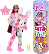 BarbieCutie RevealRêve couleurPoupée et acc.Lapin, 10surp.