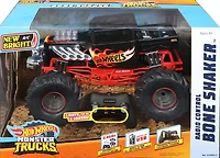 Camion Monstre Hot Wheels 1/10e avec Phares qui S'Allument et Bruits de Moteur - Bone Shaker