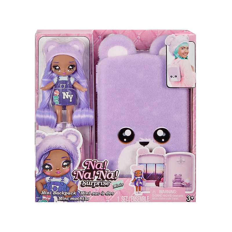 Mini sac à dos Chambre à coucher Na Na Na Surprise avec poupée-mannequin Lizzy York