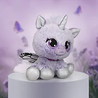 P.Lushes Designer Fashion Pets, Mariah Monarch, licorne en peluche de luxe, violet/argent, 15,2 cm