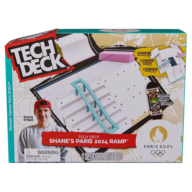 Tech Deck, Shane O'Neill's Olympic Games Paris 2024 Ramp Customizable X-Connect Park Creator Playset & Exclusive Fingerboard