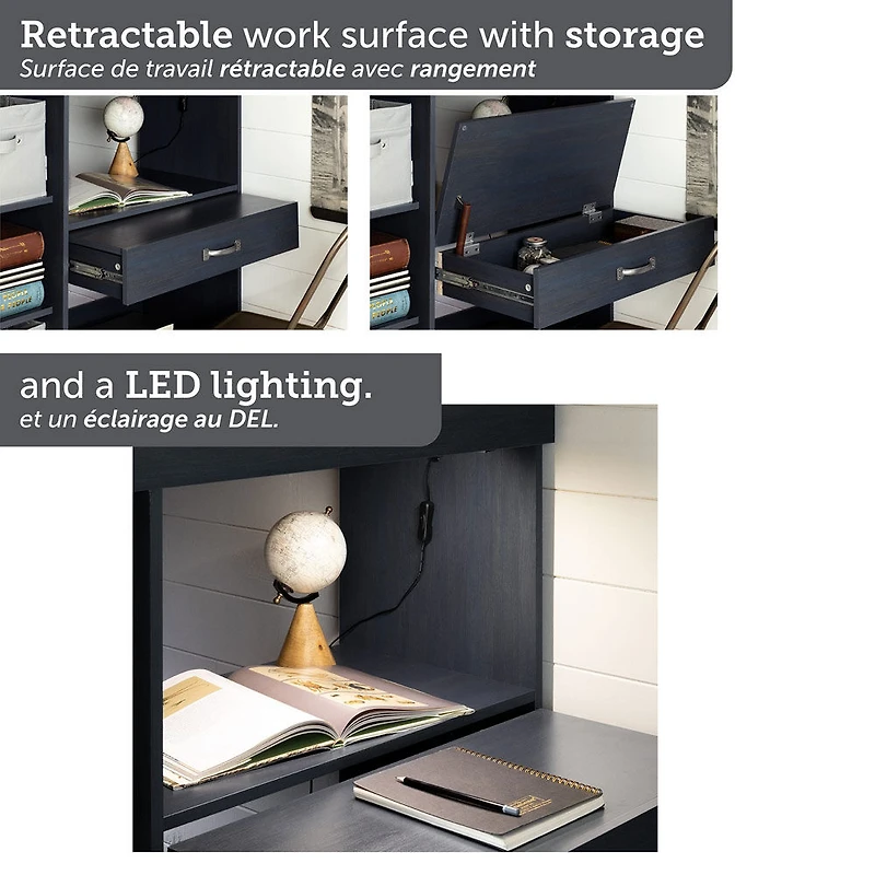 Meubles South Shore, Lit mezzanine avec bureau - Myrtille