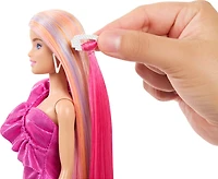 Barbie Ultra Chevelure Poupée, robes, 10accessoires de coiffure