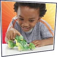 Pyjamasques Animal Power, Reptilo-Mobile, véhicule et figurine articulée Gluglu - Édition anglaise