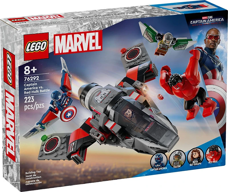 LEGO Marvel Captain America vs. Red Hulk Battle Buildable Jet 76292