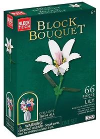 Lily White Block Bouquet 66Pc