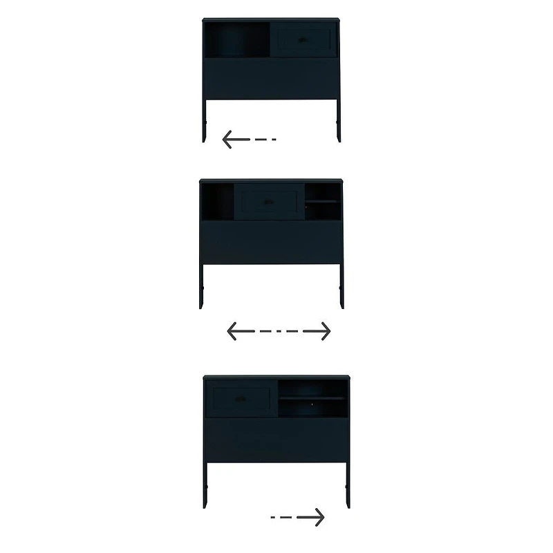 Hazen Tête de lit Simple Bleu marin