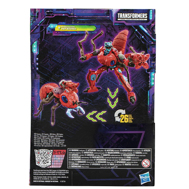 Transformers Generations Legacy, figurine Predacon Inferno classe Voyageur, 17,5 cm