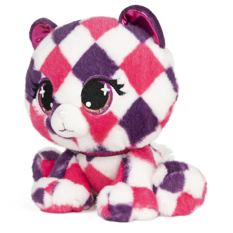 P.Lushes Designer Fashion Pets, Quinn O'Bearci, ourse en peluche de luxe, rose/violet, 15,2 cm