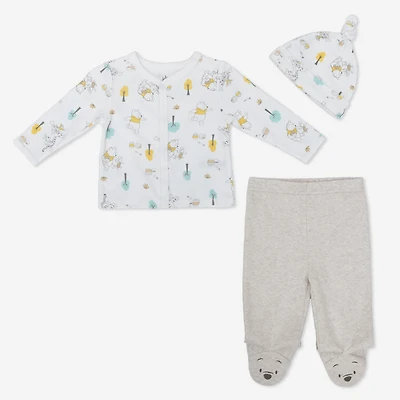 Winnie the Pooh Cardigan Set Oat Mix