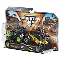 Monster Jam, Monster trucks officiels en métal moulé Bakugan Dragonoid Vs. Batman, échelle 1:64, jouets pour garçons à partir de 3 ans