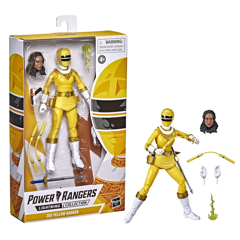 Power Rangers Lightning Collection, Ranger Zeo jaune, figurine articulée premium de 15 cm de collection