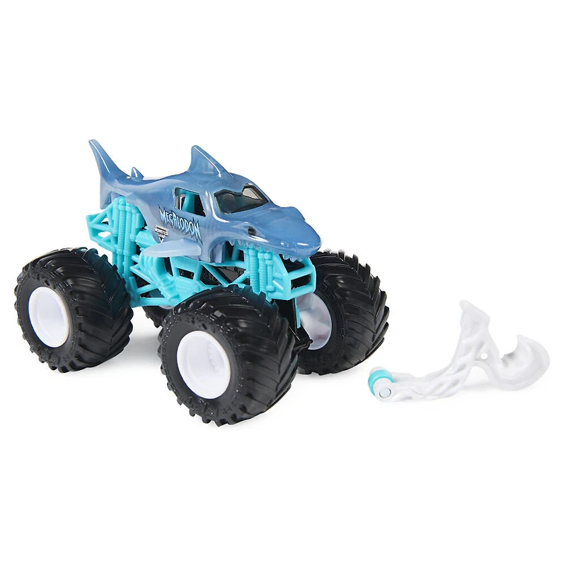 Monster Jam, Monster truck Megalodon officiel, véhicule en métal moulé, série Shear Madness, échelle 1:64