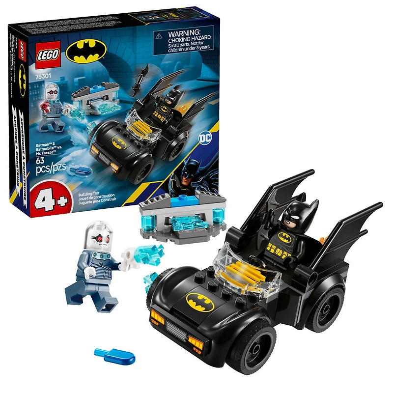 LEGO DC Batman & Batmobile vs. Mr. Freeze Toy Building Set - Superhero Batman Toy for Preschool Kids - 76301