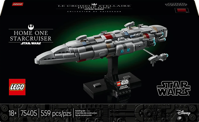LEGO Star Wars : Le Retour du Jedi Le croiseur stellaire Home One, modèle de vaisseau à construire 75405