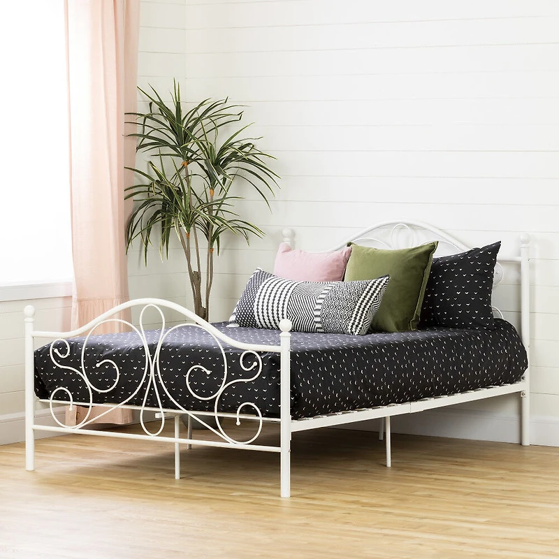 Summer Breeze Full Metal Platform Bed WH