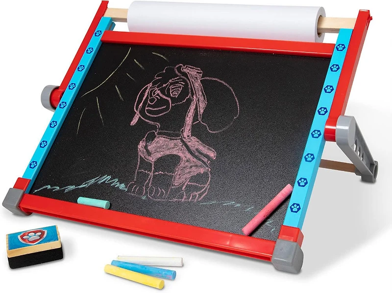 Melissa and Doug - Paw Patrol Wooden Double-Sided Tabletop Art Centre Easel