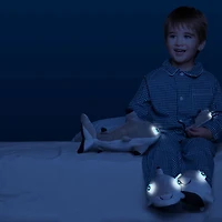 NightBuddies and BabyBuddies Set of 15" and 5" Plush Shark Beige Light-Up Eyes