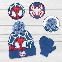Marvel Spidey And His Amazing Friends Web Toque And Mitten Set Blue